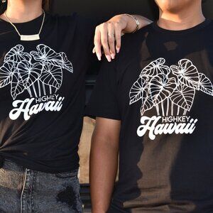 Highkey Hawaii Unisex T-Shirt Black and White